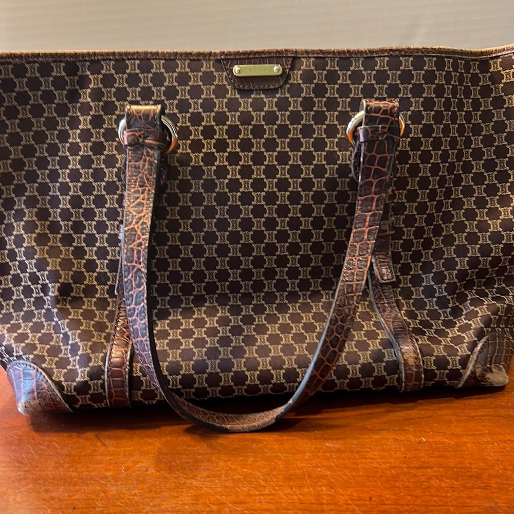 Celine Monogram Macadam Canvas Logo Bag